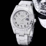 GB Factory Rolex's Oyster Perpetual Datejust 41 series Silver steel case with White diamonds Diameter 41mm watch